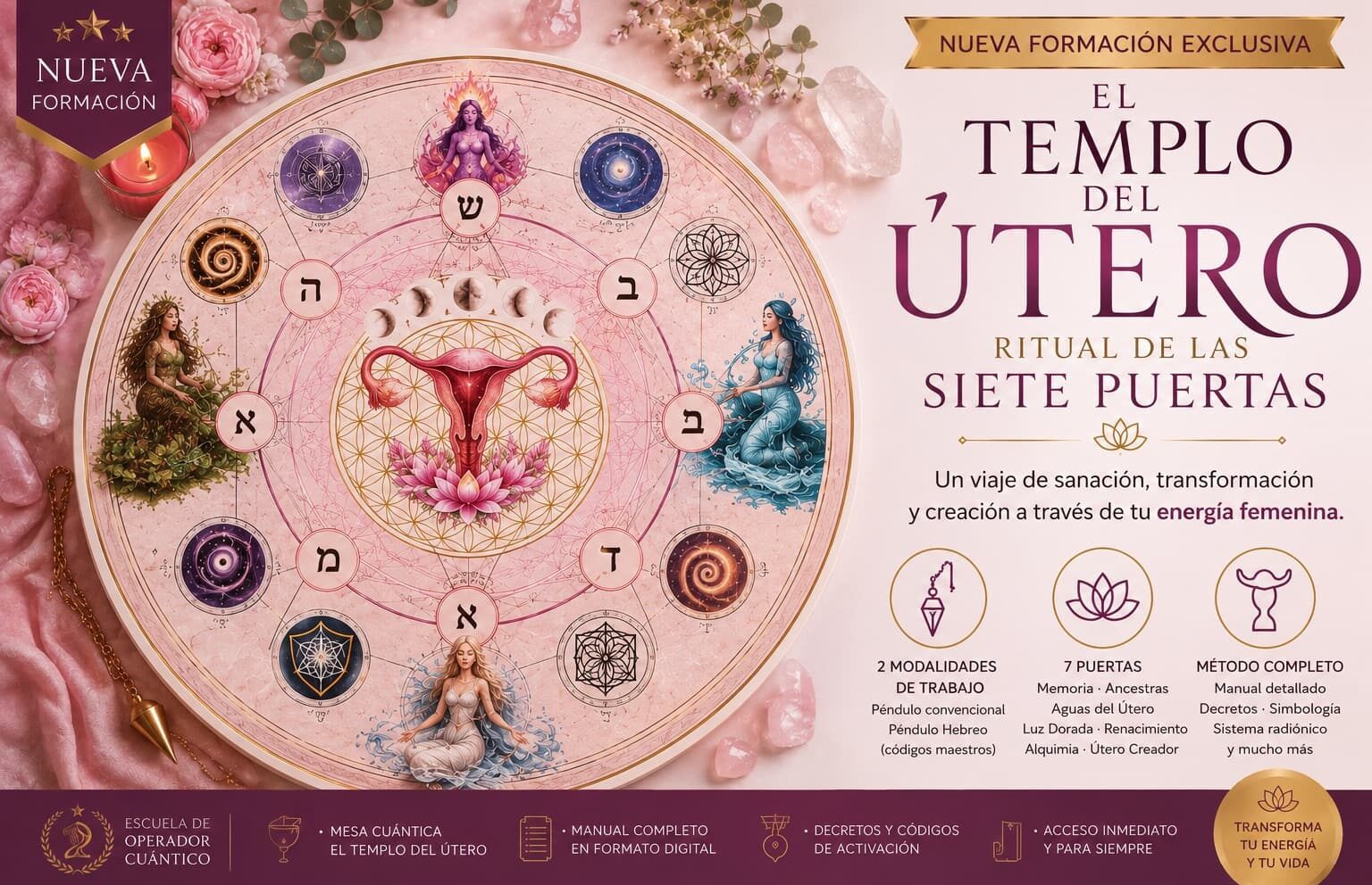 Mesa Cuántica EL TEMPLO DEL ÚTERO Ritual de las Siete Puertas